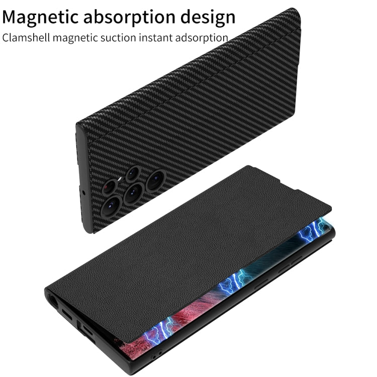 For Samsung Galaxy S23 Ultra 5G GKK Magnetic Shockproof PU Phone Case