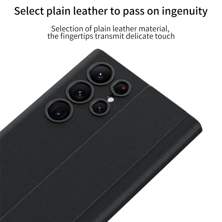 For Samsung Galaxy S23 Ultra 5G GKK Magnetic Shockproof PU Phone Case