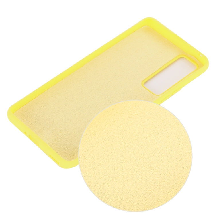 For Huawei Nova 7 Solid Color Liquid Silicone Dropproof Full Coverage Protective Case