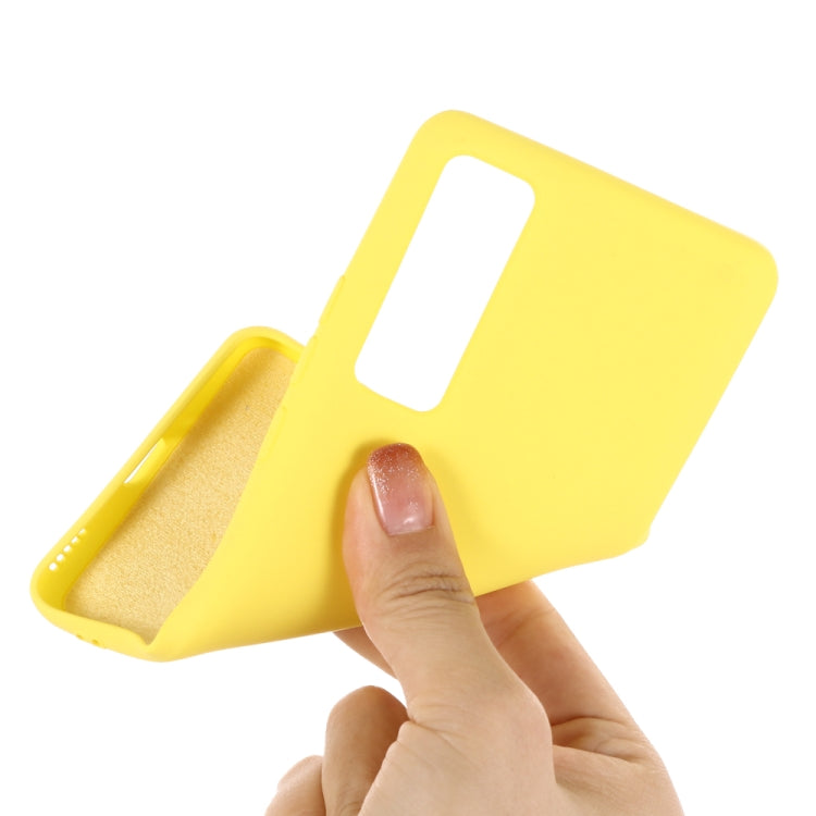 For Huawei Nova 7 Solid Color Liquid Silicone Dropproof Full Coverage Protective Case