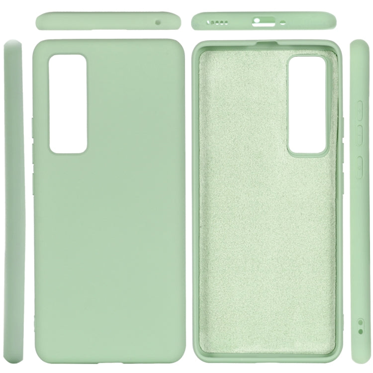 For Huawei Nova 7 Pro Solid Color Liquid Silicone Dropproof Full Coverage Protective Case