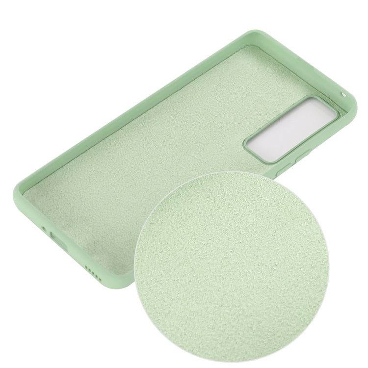 For Huawei Nova 7 Pro Solid Color Liquid Silicone Dropproof Full Coverage Protective Case