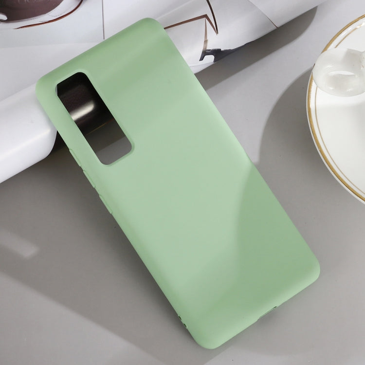 For Huawei Nova 7 Pro Solid Color Liquid Silicone Dropproof Full Coverage Protective Case