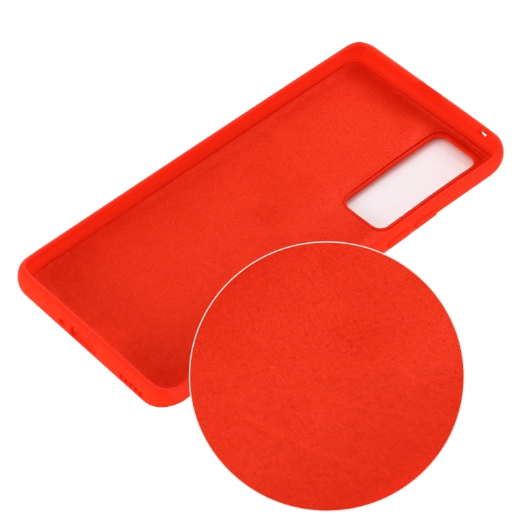 For Huawei Nova 7 Pro Solid Color Liquid Silicone Dropproof Full Coverage Protective Case