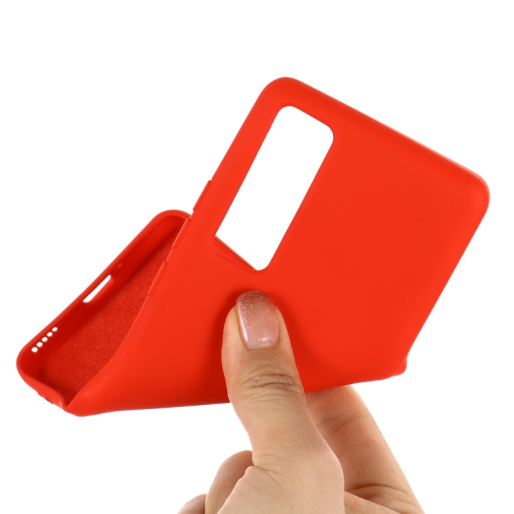 For Huawei Nova 7 Pro Solid Color Liquid Silicone Dropproof Full Coverage Protective Case