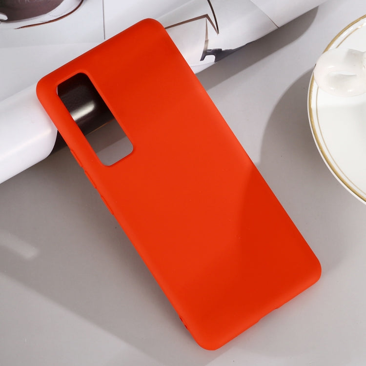 For Huawei Nova 7 Pro Solid Color Liquid Silicone Dropproof Full Coverage Protective Case