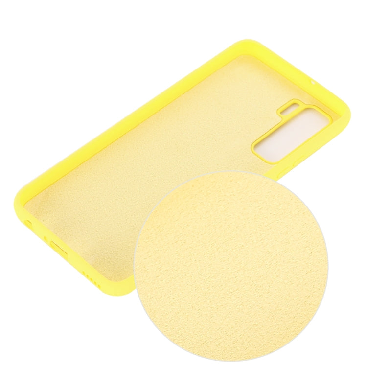 For Huawei Nova 7 SE Solid Color Liquid Silicone Dropproof Full Coverage Protective Case