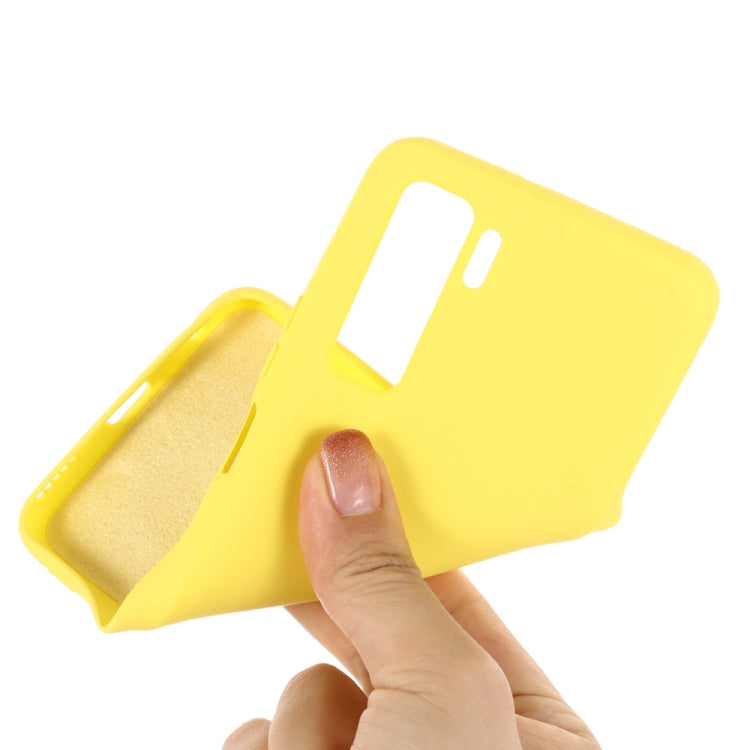 For Huawei Nova 7 SE Solid Color Liquid Silicone Dropproof Full Coverage Protective Case