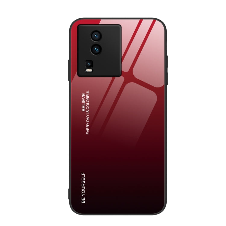 For vivo iQOO Neo7 Gradient Color Glass Phone Case