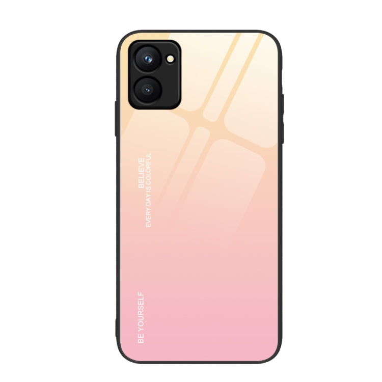 For Realme C33 Gradient Color Glass Phone Case