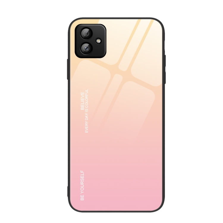 For Samsung Galaxy A04 Gradient Color Glass Phone Case