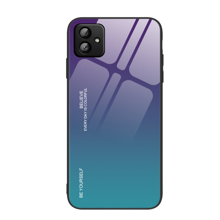 For Samsung Galaxy A04 Gradient Color Glass Phone Case
