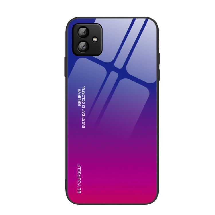 For Samsung Galaxy A04 Gradient Color Glass Phone Case