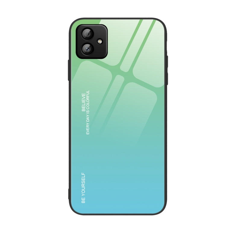 For Samsung Galaxy A04 Gradient Color Glass Phone Case