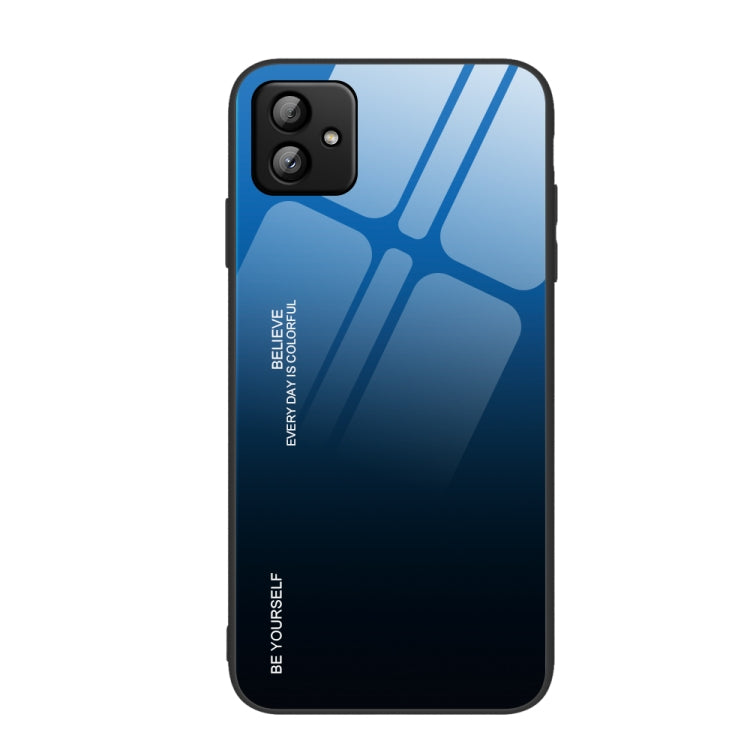 For Samsung Galaxy A04 Gradient Color Glass Phone Case