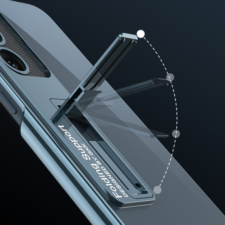 For Samsung Galaxy S23+ 5G GKK Electroplating Full Coverage Protective Phone Case with Holder