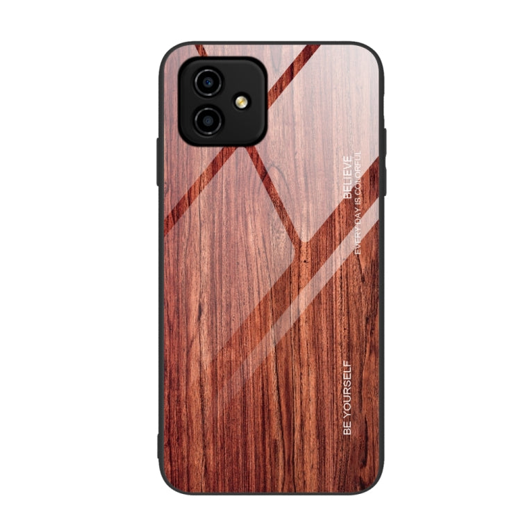 For Honor Play6C Wood Grain Glass Phone Case