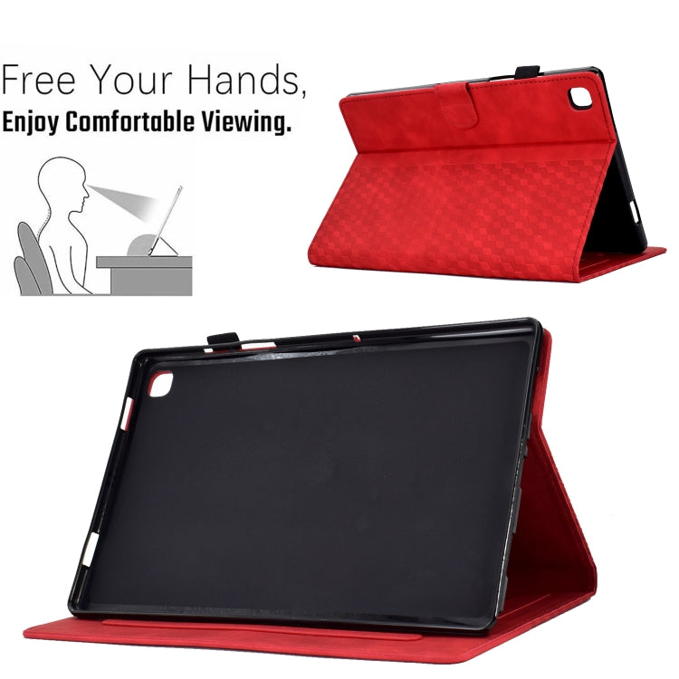 For Samsung Galaxy Tab S6 Lite P610 / P615 Rhombus Embossed Leather Smart Tablet Case