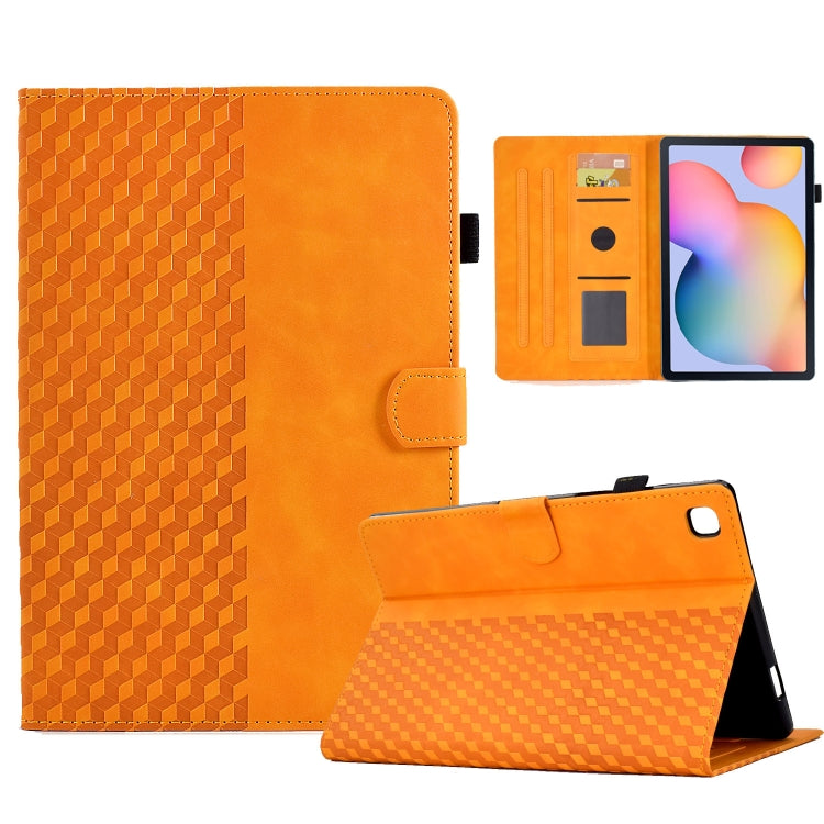 For Samsung Galaxy Tab S6 Lite P610 / P615 Rhombus Embossed Leather Smart Tablet Case