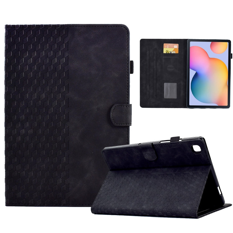 For Samsung Galaxy Tab S6 Lite P610 / P615 Rhombus Embossed Leather Smart Tablet Case