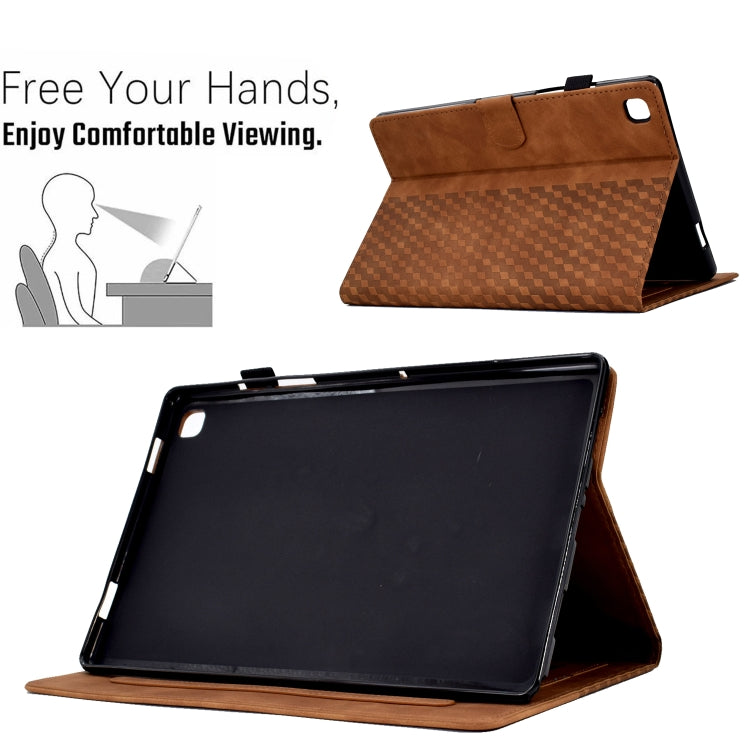 For Samsung Galaxy Tab S6 Lite P610 / P615 Rhombus Embossed Leather Smart Tablet Case