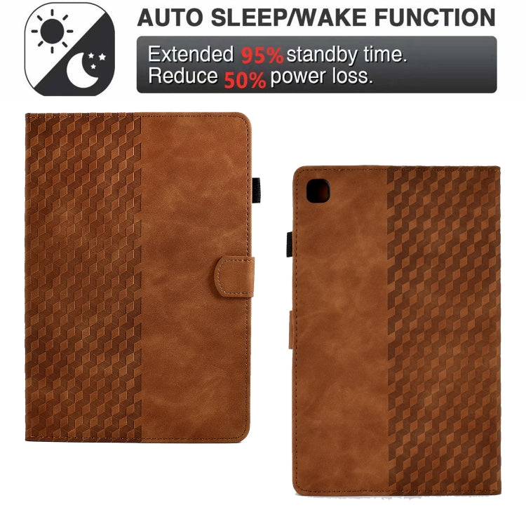 For Samsung Galaxy Tab A7 T500 / T505 2020 Rhombus Embossed Leather Smart Tablet Case