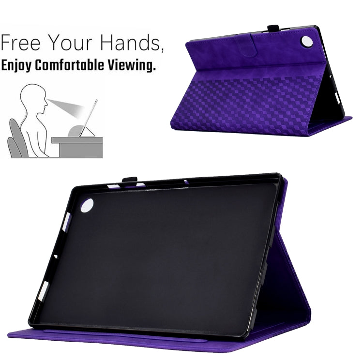 For Samsung Galaxy Tab A8 10.5 X200 / X205 Rhombus Embossed Leather Smart Tablet Case