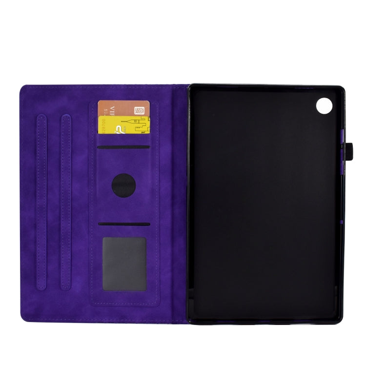 For Samsung Galaxy Tab A8 10.5 X200 / X205 Rhombus Embossed Leather Smart Tablet Case