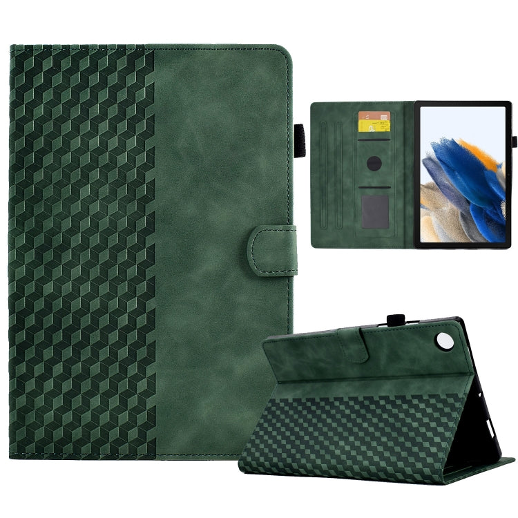 For Samsung Galaxy Tab A8 10.5 X200 / X205 Rhombus Embossed Leather Smart Tablet Case