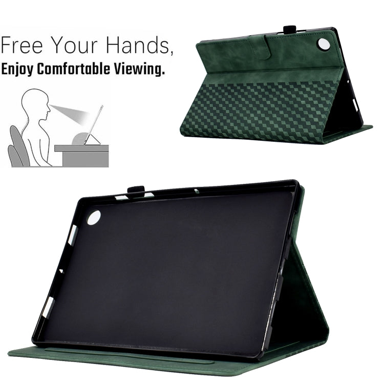 For Samsung Galaxy Tab A8 10.5 X200 / X205 Rhombus Embossed Leather Smart Tablet Case
