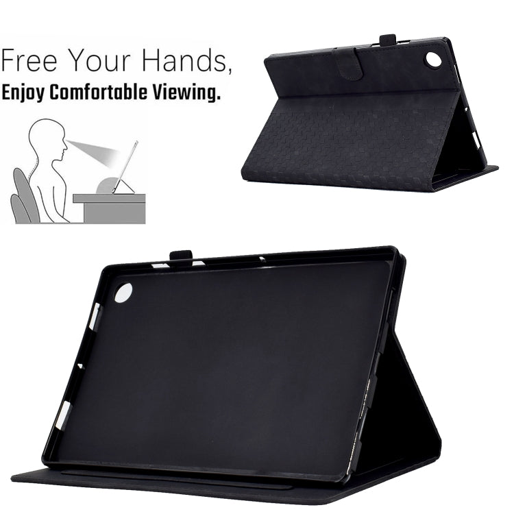 For Samsung Galaxy Tab A8 10.5 X200 / X205 Rhombus Embossed Leather Smart Tablet Case