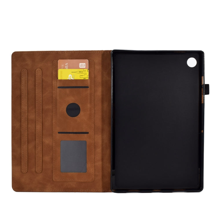For Samsung Galaxy Tab A8 10.5 X200 / X205 Rhombus Embossed Leather Smart Tablet Case