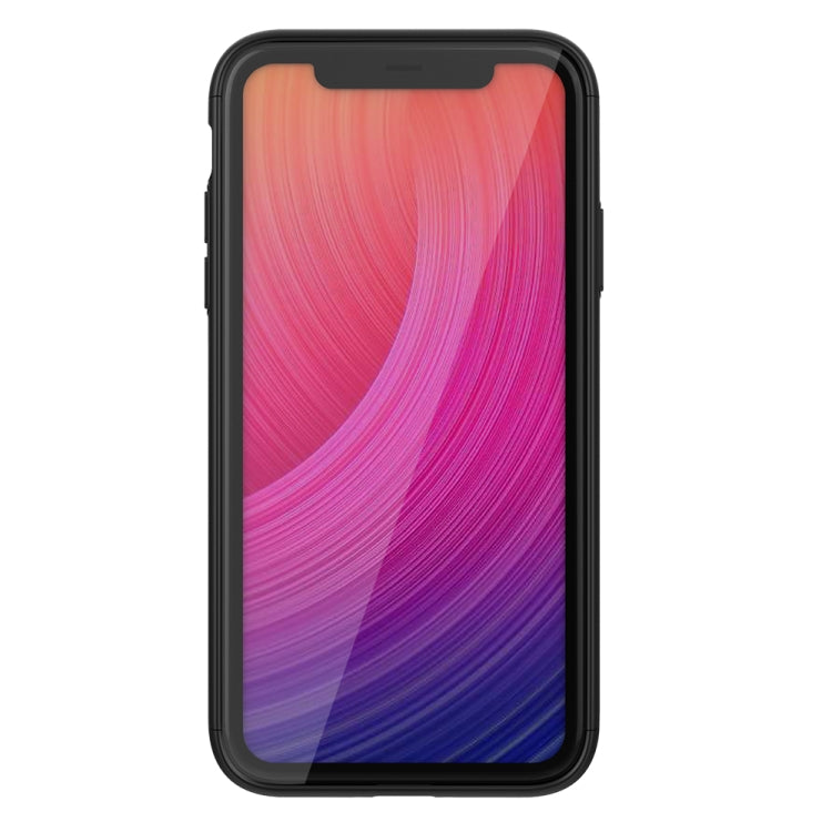 For iPhone 11 Tank Three-stage Splicing Shockproof TPU + PC + Metal Case with Ring Holder(Black)