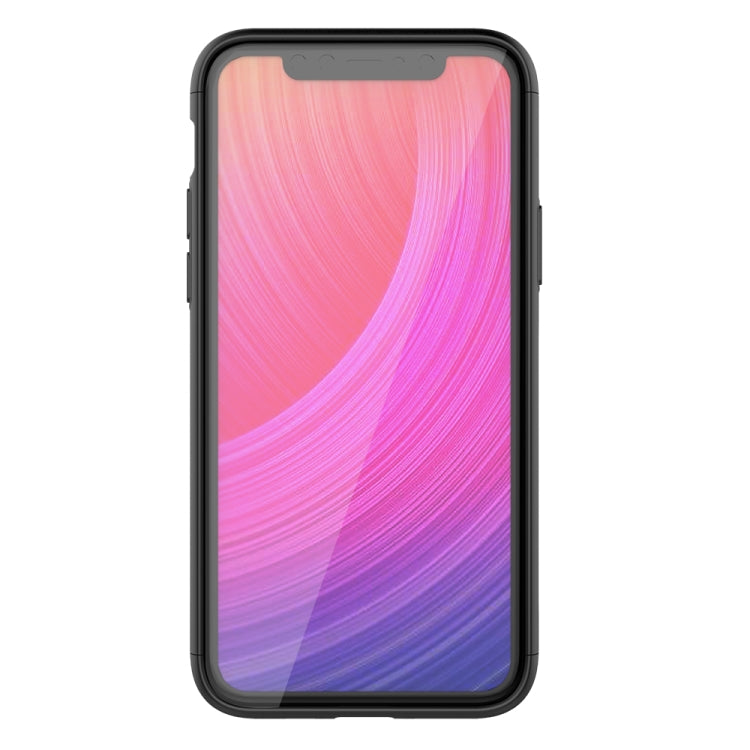 For iPhone 11 Pro Max Tank Three-stage Splicing Shockproof TPU + PC + Metal Case with Ring Holder