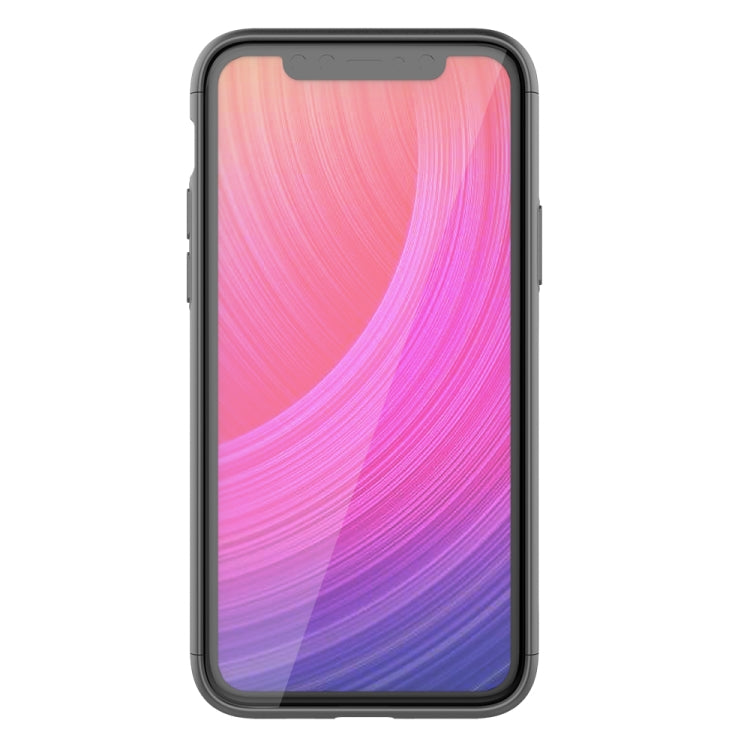 For iPhone 11 Pro Max Tank Three-stage Splicing Shockproof TPU + PC + Metal Case with Ring Holder