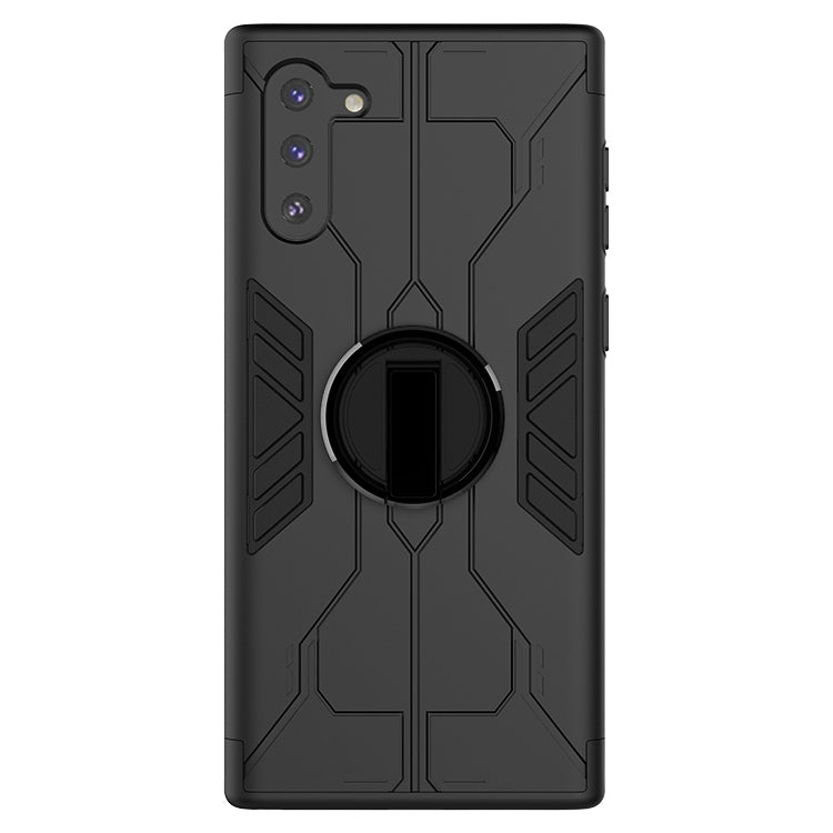 For Galaxy Note10 Tank Three-stage Splicing Shockproof TPU + PC + Metal Case with Ring Holder