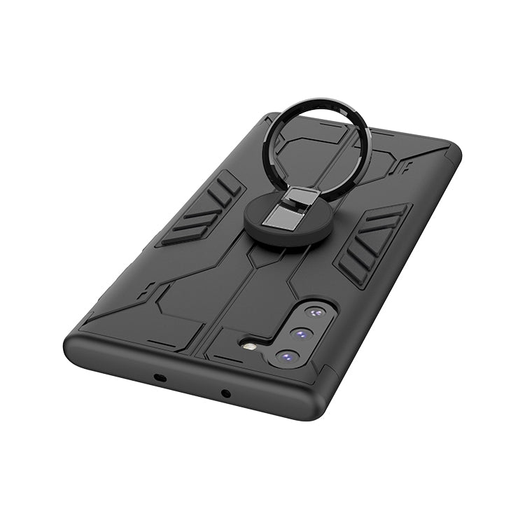 For Galaxy Note10 Tank Three-stage Splicing Shockproof TPU + PC + Metal Case with Ring Holder