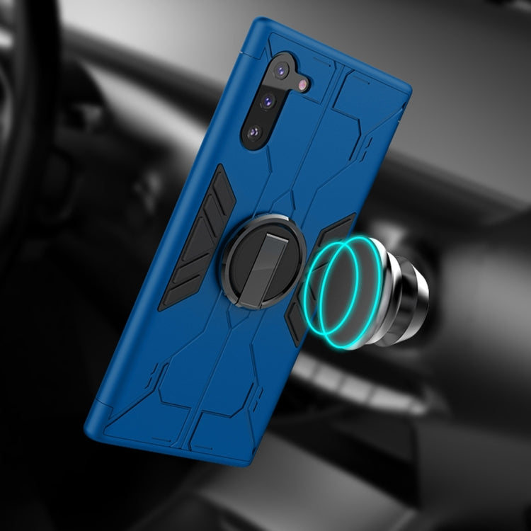 For Galaxy Note10 Tank Three-stage Splicing Shockproof TPU + PC + Metal Case with Ring Holder