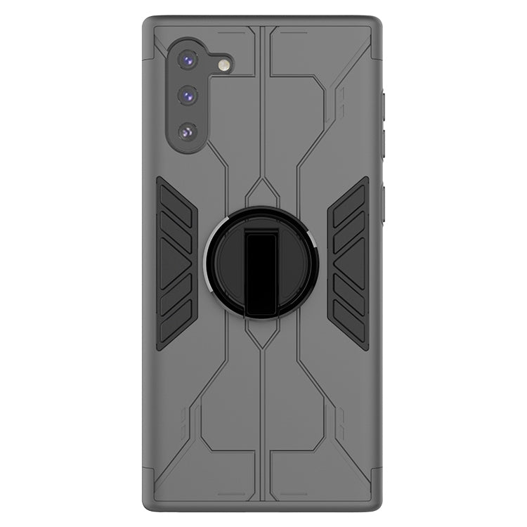 For Galaxy Note10 Tank Three-stage Splicing Shockproof TPU + PC + Metal Case with Ring Holder
