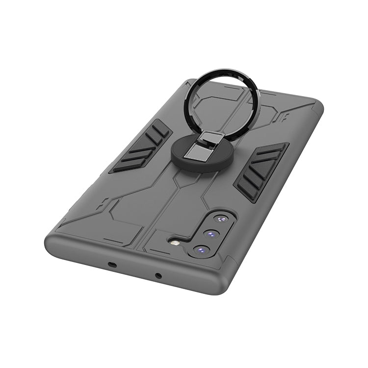 For Galaxy Note10 Tank Three-stage Splicing Shockproof TPU + PC + Metal Case with Ring Holder