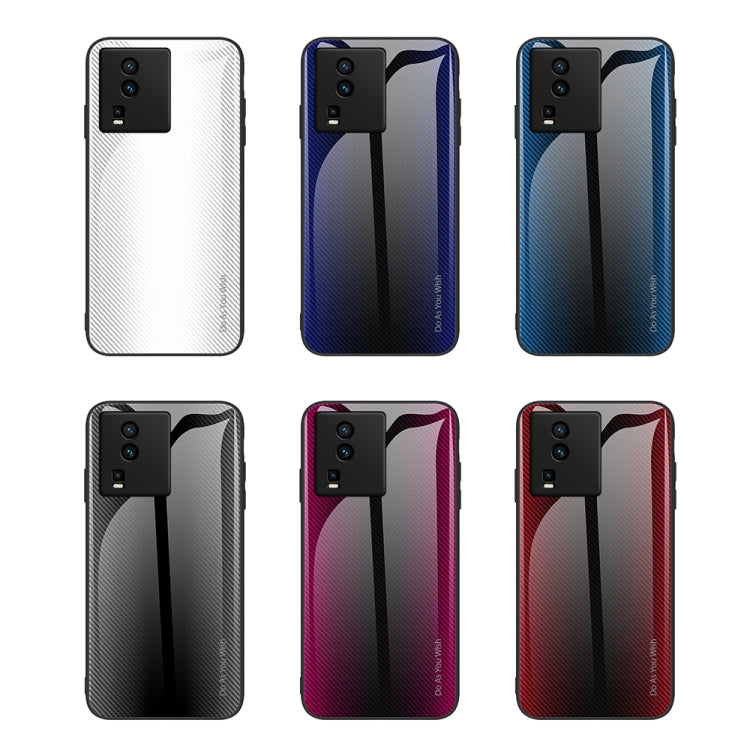 For vivo iQOO Neo7 Texture Gradient Glass TPU Phone Case