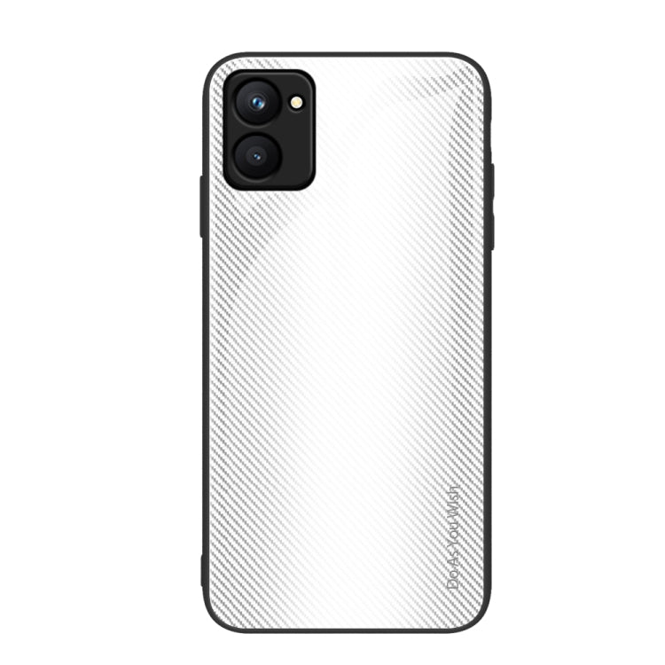 For Realme C33 Texture Gradient Glass TPU Phone Case
