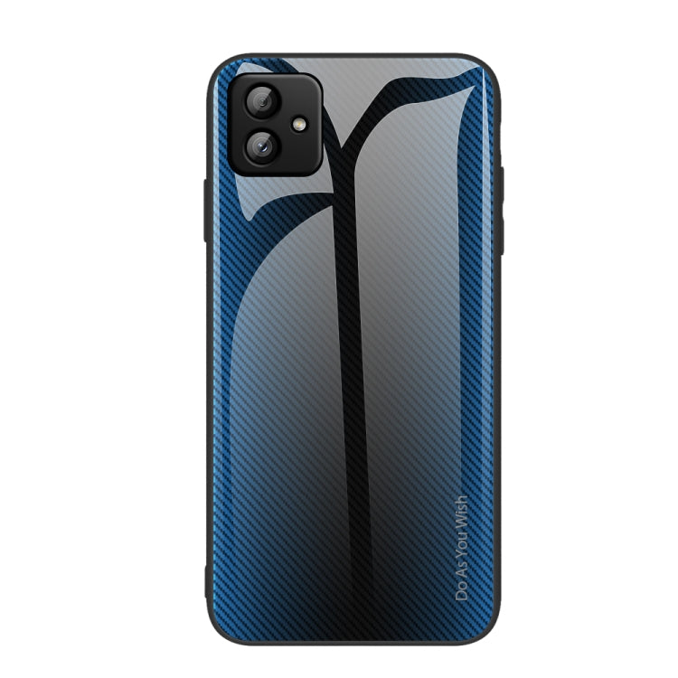 For Samsung Galaxy A04 Texture Gradient Glass TPU Phone Case