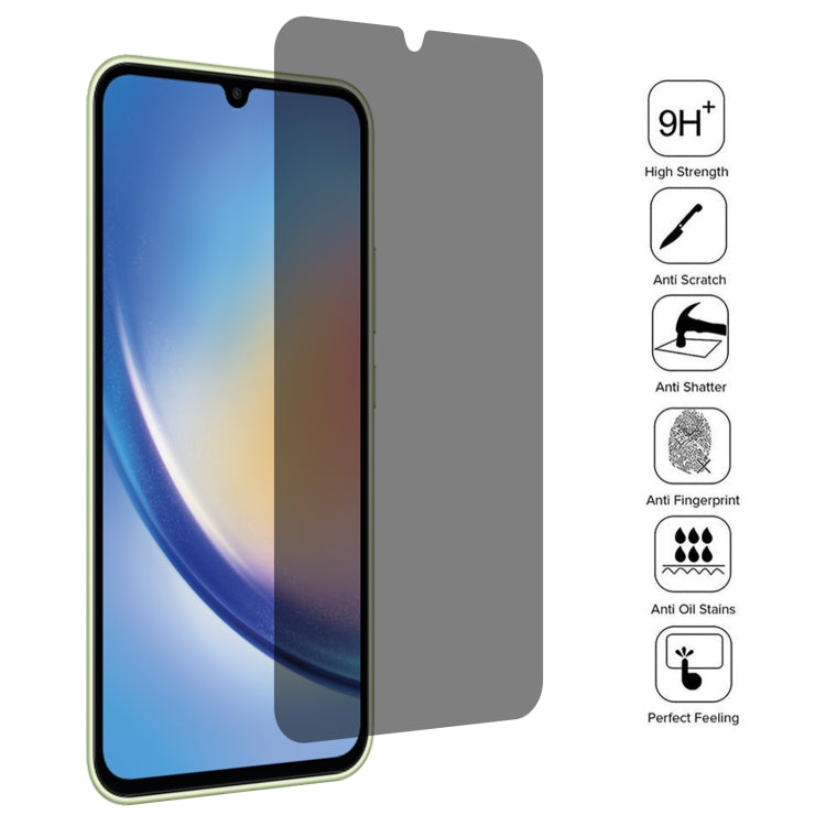 For Samsung Galaxy A34 5G Flat Surface Privacy Tempered Glass Film