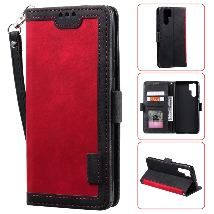 For Huawei P30 Pro Retro Splicing Horizontal Flip Leather Case with Card Slots & Holder & Wallet