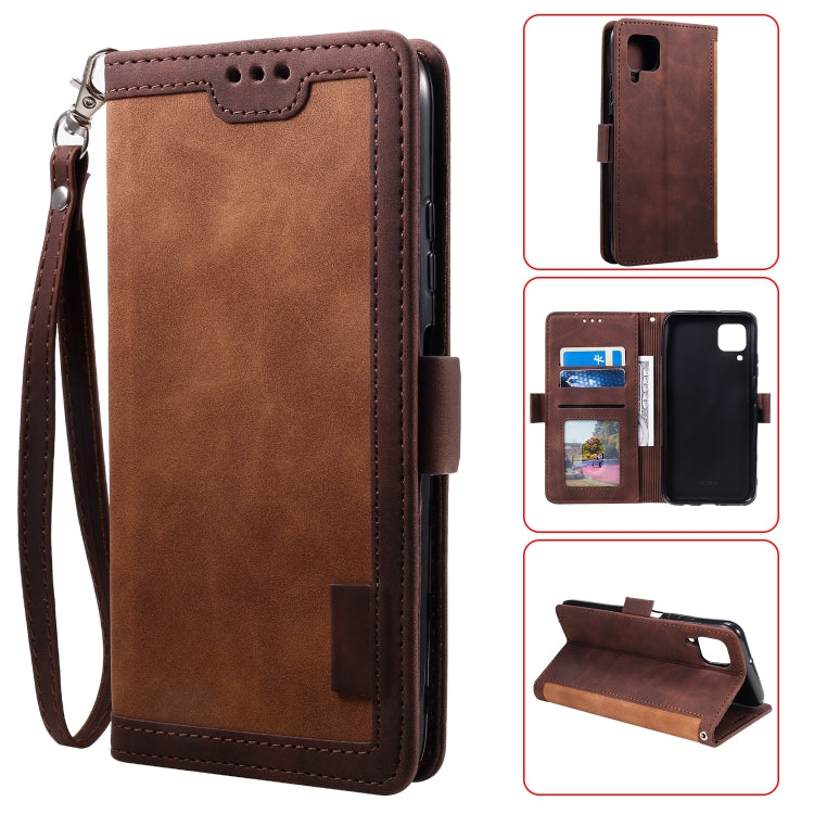 For Huawei P40 Lite Retro Splicing Horizontal Flip Leather Case with Card Slots & Holder & Wallet