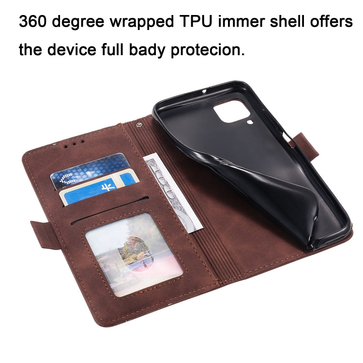 For Huawei P40 Lite Retro Splicing Horizontal Flip Leather Case with Card Slots & Holder & Wallet