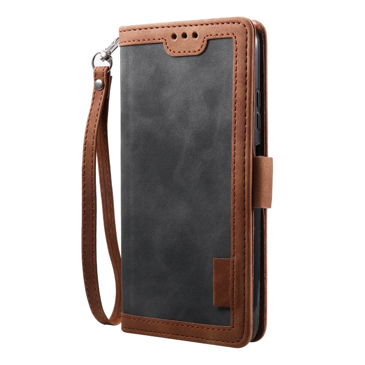 For Huawei P40 Lite Retro Splicing Horizontal Flip Leather Case with Card Slots & Holder & Wallet