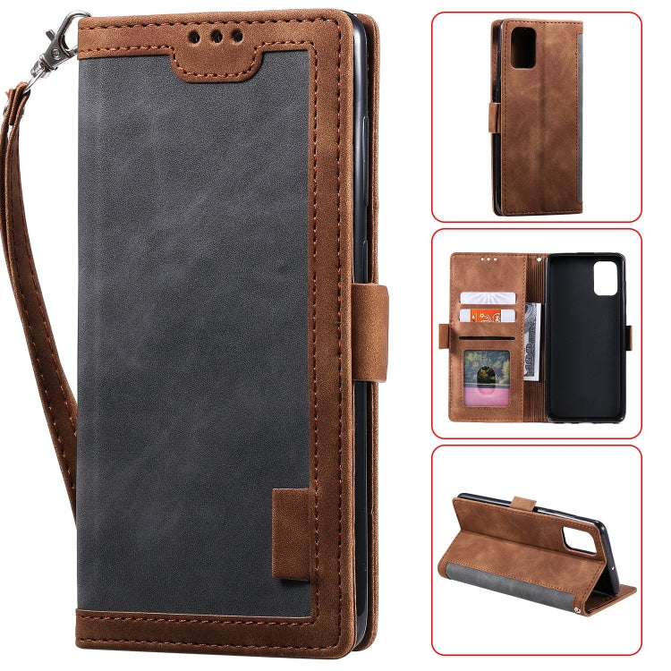 For Huawei P40 Retro Splicing Horizontal Flip Leather Case with Card Slots & Holder & Wallet