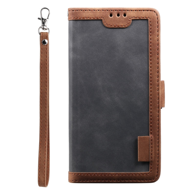 For Huawei Y6(2019) Retro Splicing Horizontal Flip Leather Case with Card Slots & Holder & Wallet